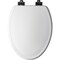 Bemis Benton Slow Close Elongated White Enameled Wood Toilet Seat 126MBSL 000 - alternate 1